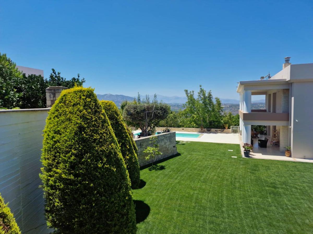 Blue Sky Villa In Crete Epano Vathia Bagian luar foto